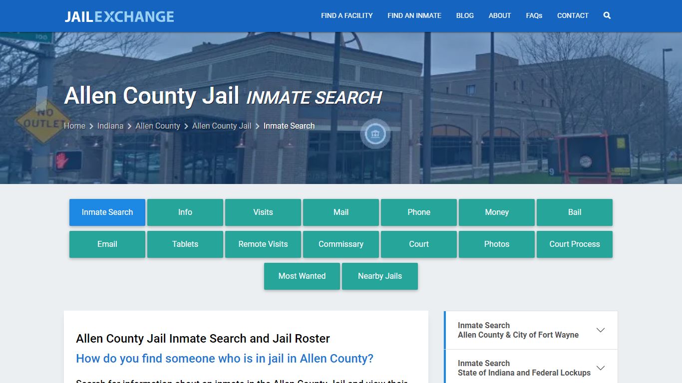 Inmate Search: Roster & Mugshots - Allen County Jail, IN